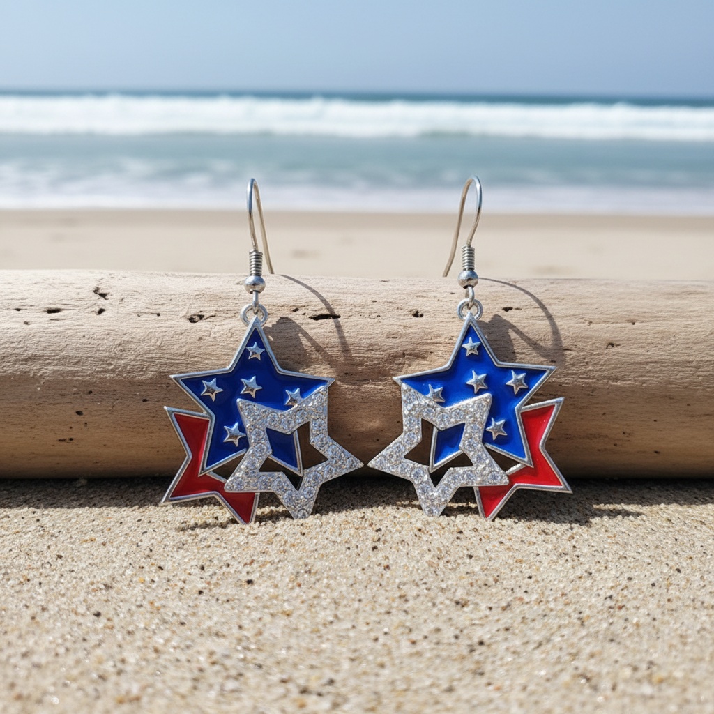 Creative Independence Commemorative Earrings — Party Gift
